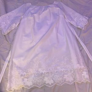 White maternity dress